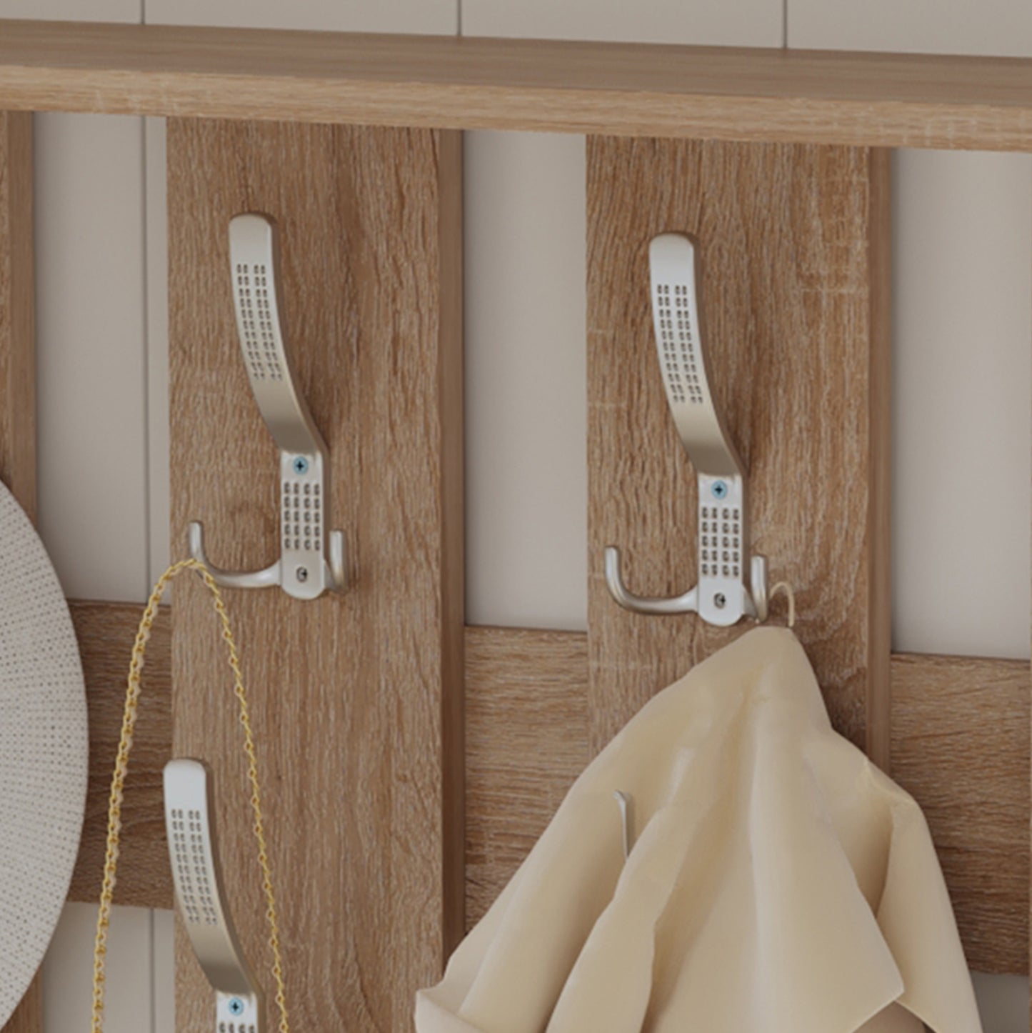 Entryway Set With Mirror Gorn Hm2473.01 Melamine In Sonama 90x24x190hcm.