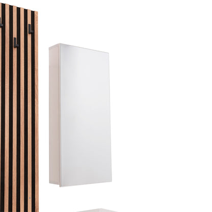 Entryway Furniture Set With Mirror Myles Hm18080.01 Melamine In Sonama-white 100x37x200hcm.