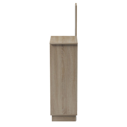 Entrance Furniture With Wall Mirror Song Hm18379.01 Melamine In Sonama 80x30x90hcm