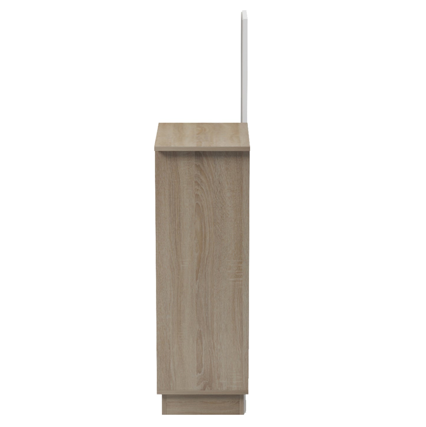 Entrance Furniture With Wall Mirror Song Hm18379.11 Melamine In Sonama/white 80x30x90hcm