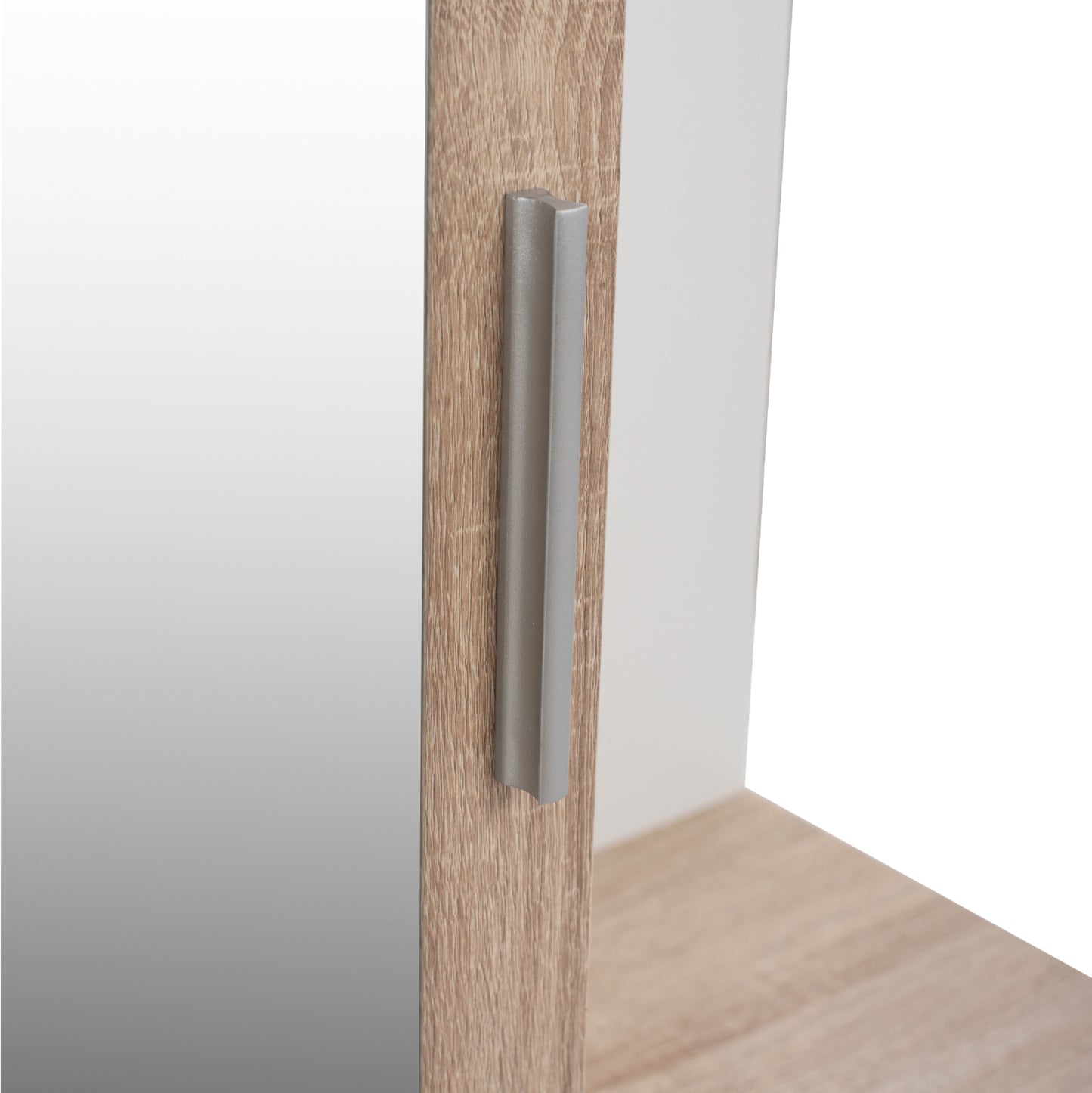 Entryway Furniture With Mirror Janice Hm2264 Sonama White 70,3x37,1x181,8 Cm.