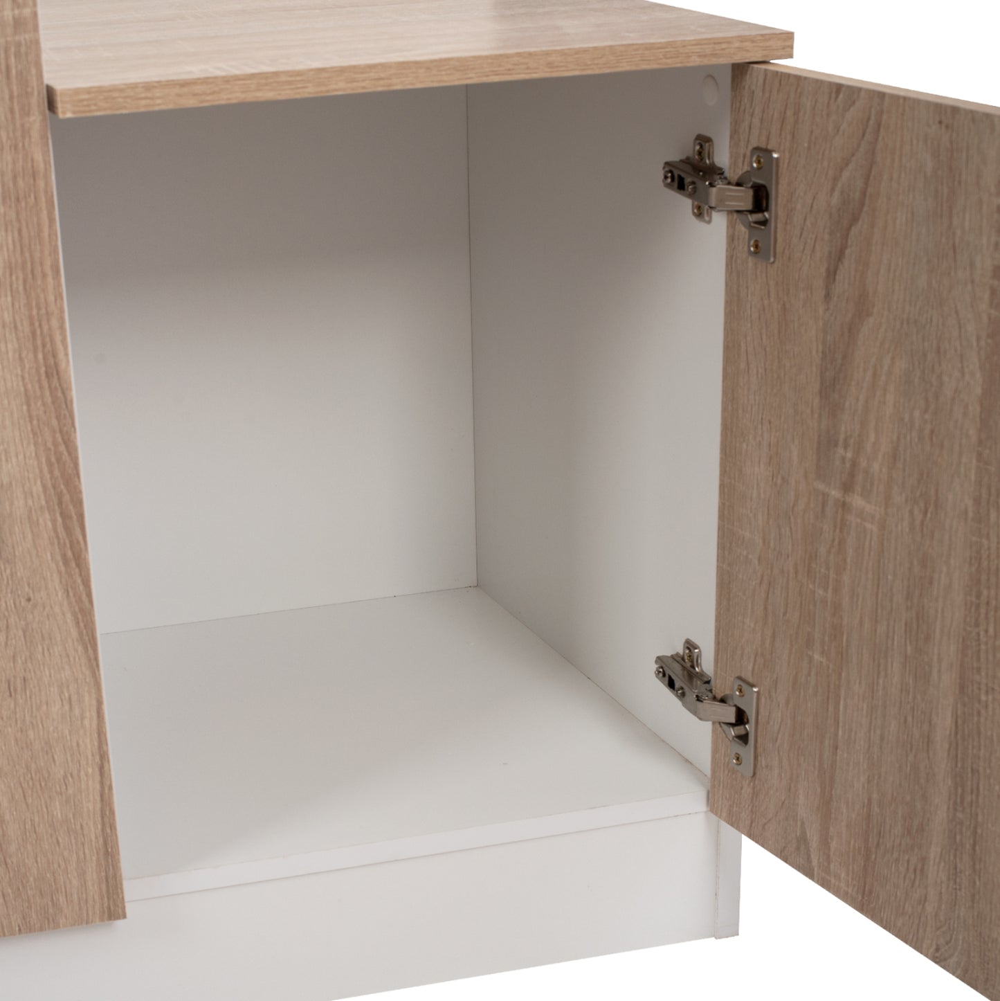 Entryway Furniture With Mirror Janice Hm2264 Sonama White 70,3x37,1x181,8 Cm.