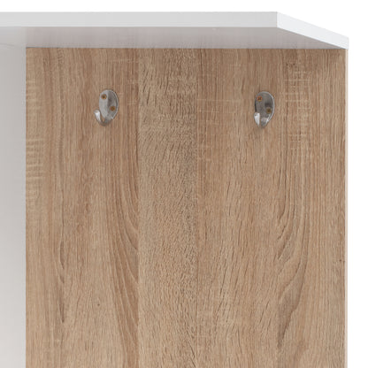 Entrance Furniture With Shelves And Mirror Hm2265 White-sonama 125,5x37,5x166,5cm