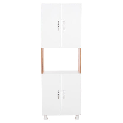 Kitchen Furniture/cabinet Rad Hm18196.04 Melamine In Natural Color-white 55,5x32x165hcm.