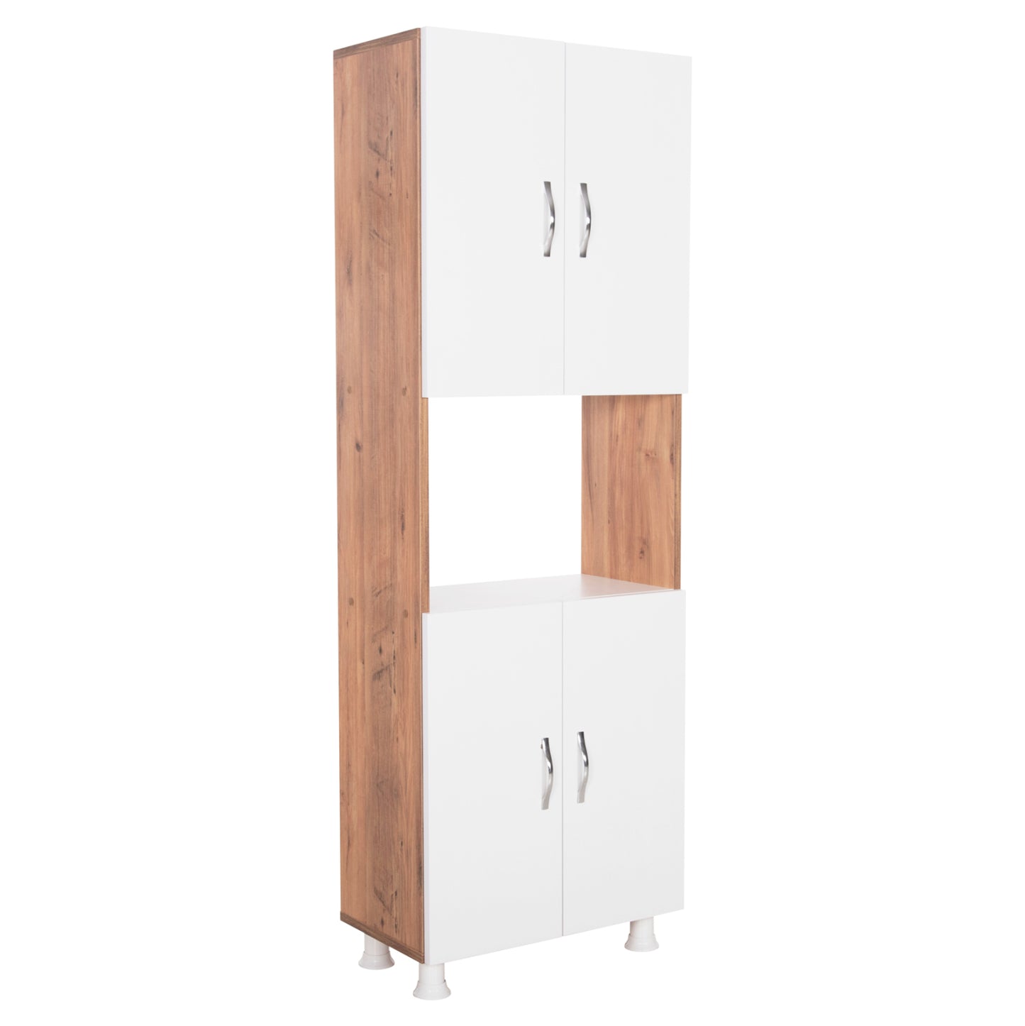 Kitchen Furniture/cabinet Rad Hm18196.04 Melamine In Natural Color-white 55,5x32x165hcm.