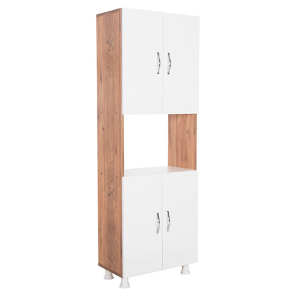 Kitchen Furniture/cabinet Rad Hm18196.04 Melamine In Natural Color-white 55,5x32x165hcm.