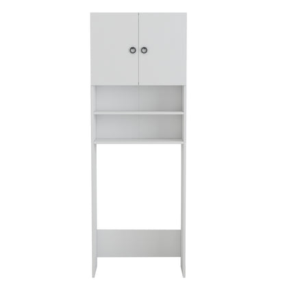 Washing Machine Furniture Terry With Cabinet And Shelves Melamine White 64Χ27Χ180hcm.hm9122.11