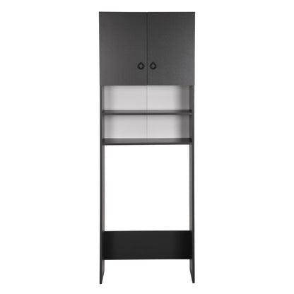 Washing Machine Furniture Terry Hm9122.13 With Cabinet And Shelves Melamine Grey 64Χ29Χ181hcm.