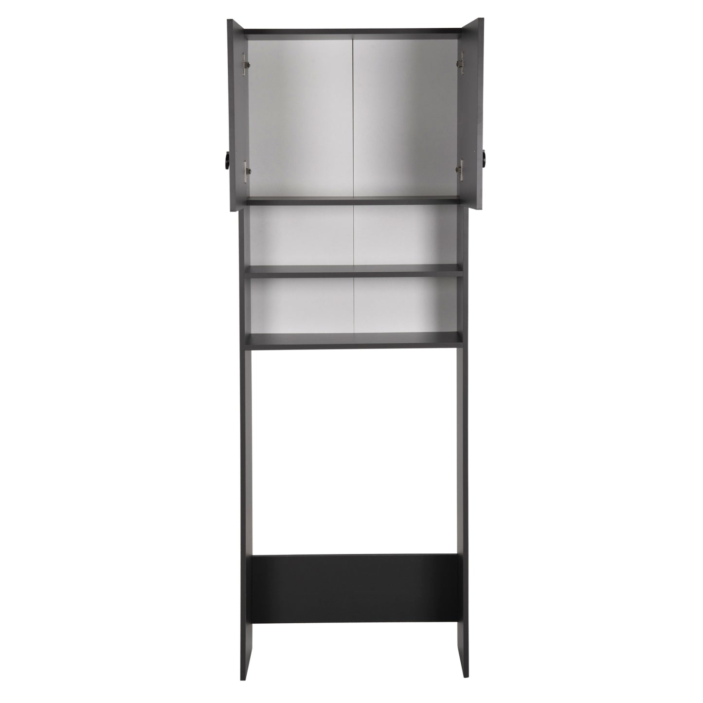 Washing Machine Furniture Terry Hm9122.13 With Cabinet And Shelves Melamine Grey 64Χ29Χ181hcm.