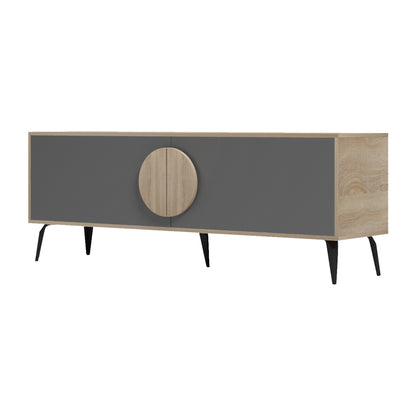 Tv Furniture Savore Hm18369.13 Melamine In Sonama/grey 140Χ35.5Χ51hcm.