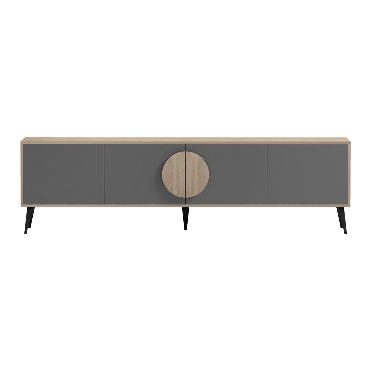 Tv Furniture Savore Hm18370.13 Melamine Sonama-grey 180Χ35.5Χ51hcm.