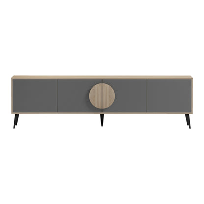 Tv Furniture Savore Hm18370.13 Melamine Sonama-grey 180Χ35.5Χ51hcm.