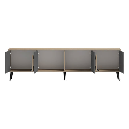 Tv Furniture Savore Hm18370.13 Melamine Sonama-grey 180Χ35.5Χ51hcm.