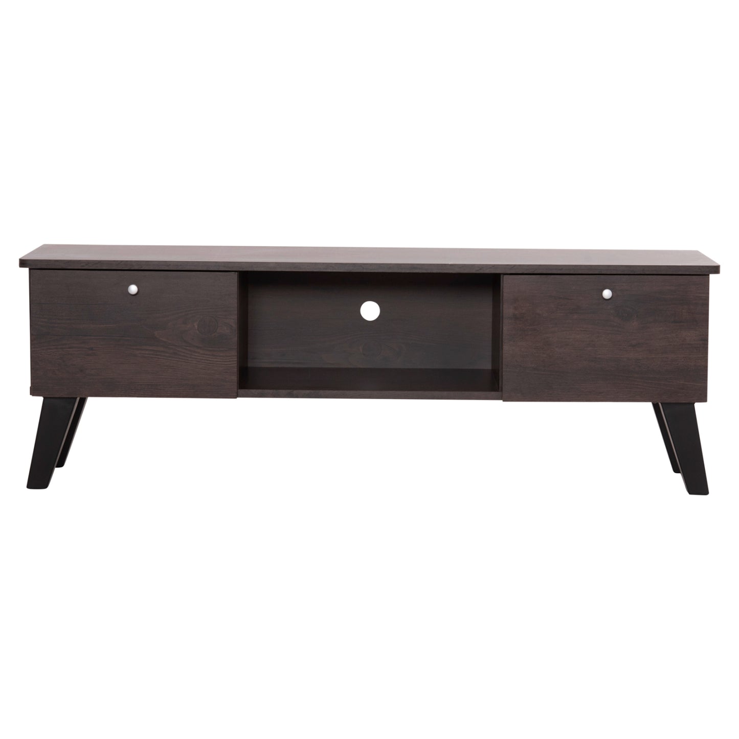 Tv Furniture Iren Hm2481.02 Melamine In Walnut-black 120x32,5-34x41hcm.