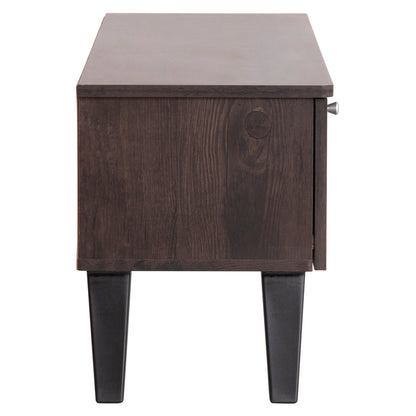 Tv Furniture Iren Hm2481.02 Melamine In Walnut-black 120x32,5-34x41hcm.