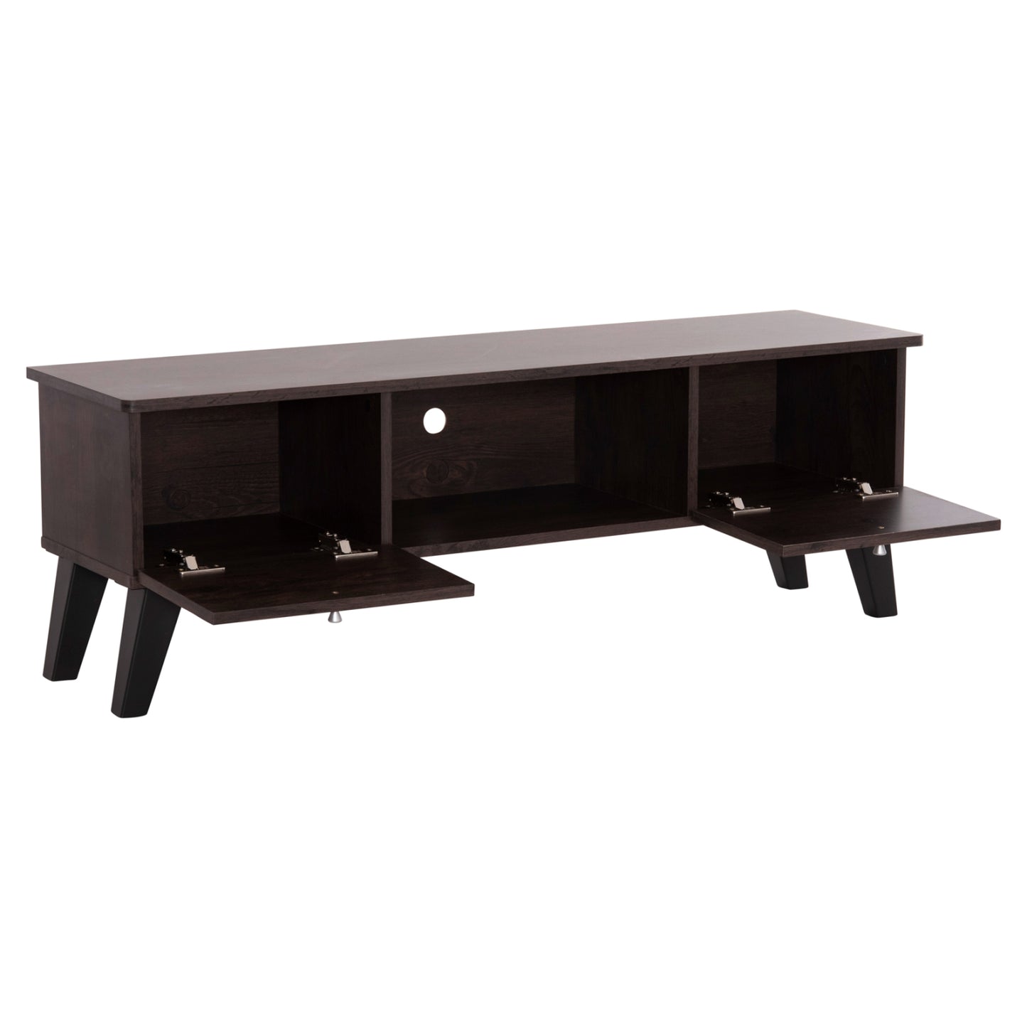 Tv Furniture Iren Hm2481.02 Melamine In Walnut-black 120x32,5-34x41hcm.