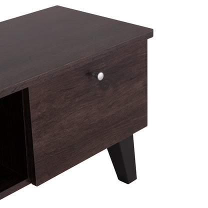 Tv Furniture Iren Hm2481.02 Melamine In Walnut-black 120x32,5-34x41hcm.