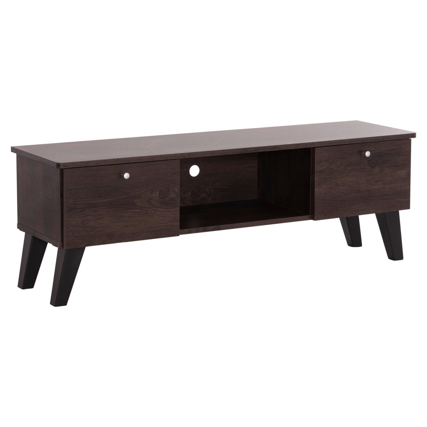 Tv Furniture Iren Hm2481.02 Melamine In Walnut-black 120x32,5-34x41hcm.