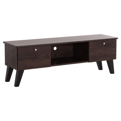 Tv Furniture Iren Hm2481.02 Melamine In Walnut-black 120x32,5-34x41hcm.