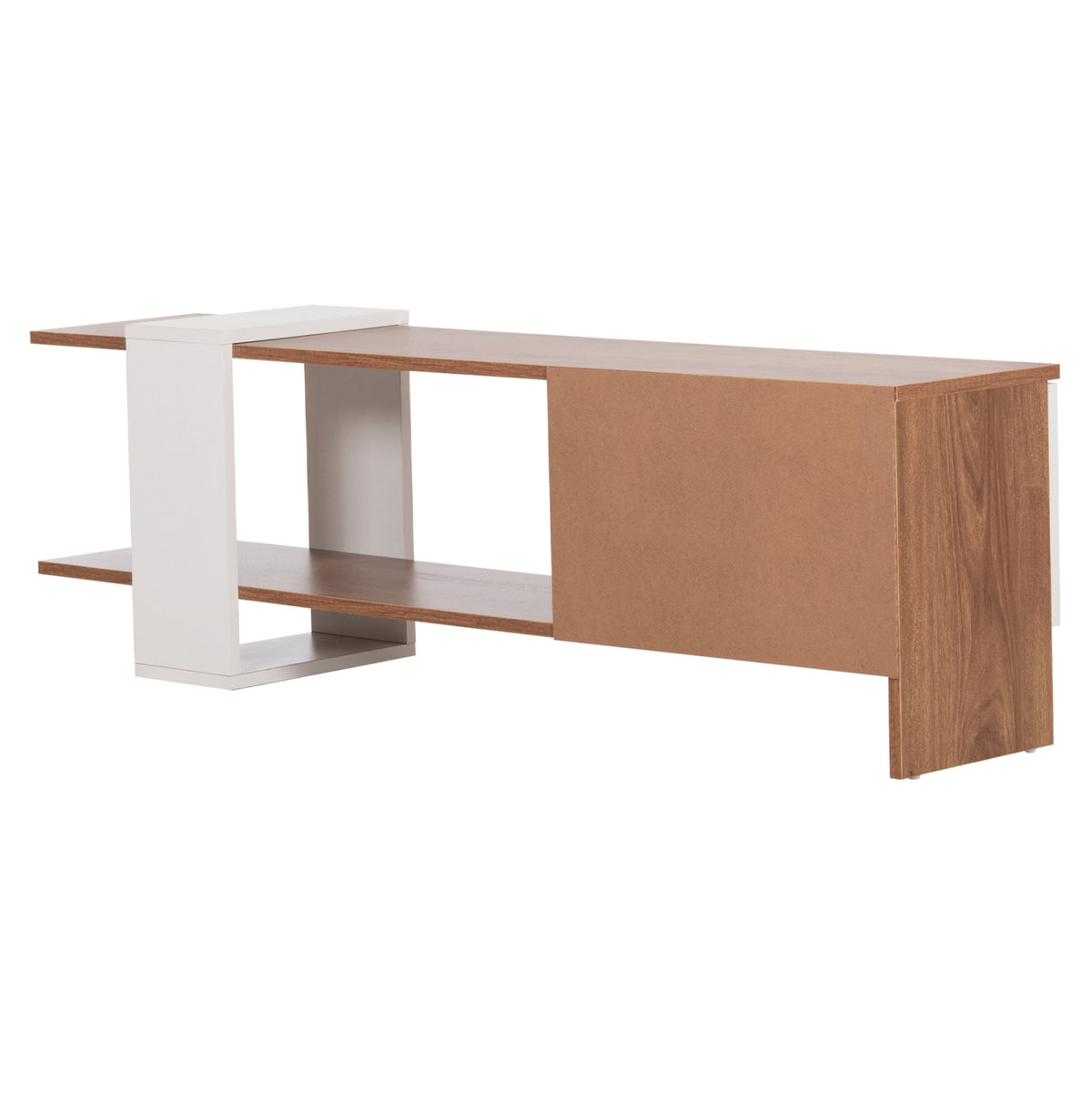 Tv Furniture Henriette Hm8900.11 Melamine In Natural-white 120x25x37.5hcm.
