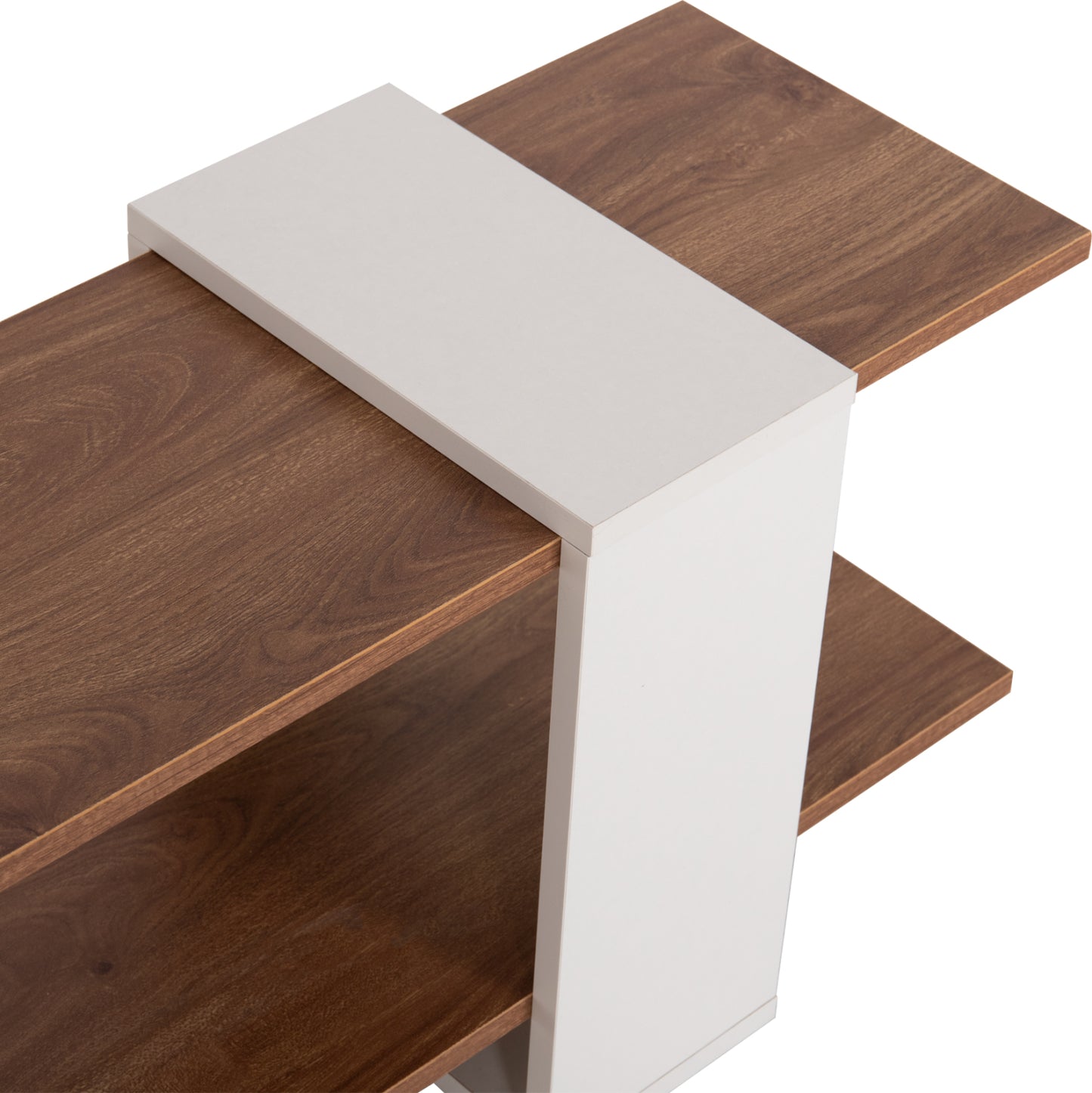 Tv Furniture Henriette Hm8900.11 Melamine In Natural-white 120x25x37.5hcm.