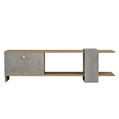 Tv Furniture Henriette Hm8900.13 Melamine In Walnut-stone Texture 120x28.5x39hcm.