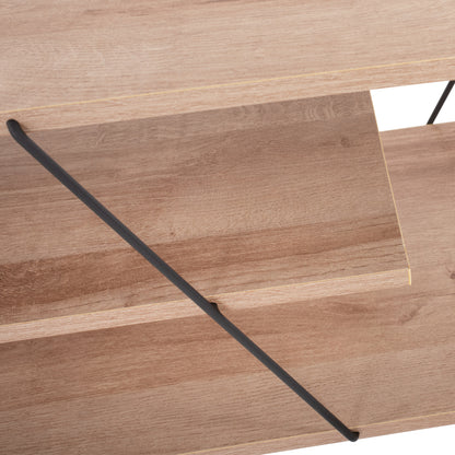 Tv Stand Tars Hm8922.11 Melamine In Natural Wood And Black 120x32x33hcm.