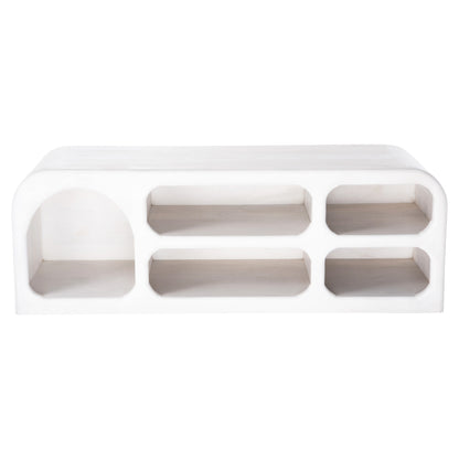 Tv Cabinet Handyr Hm9704 Solid Mango Wood In White Color 130x40x45hcm.
