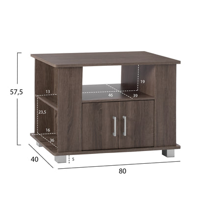 Tv Stand In Walnut Color 80x40x57.5 Hm2404.01