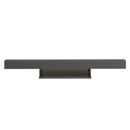 Wall Hanging Tv Stand With Led Savor Hm18381.05 Melamine In Grey 150x29.5x22hcm