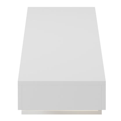 Wall Hanging Tv Stand With Led Savor Hm18381.02 Melamine In White 150x29.5x22hcm
