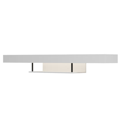 Wall Hanging Tv Stand With Led Savor Hm18381.02 Melamine In White 150x29.5x22hcm