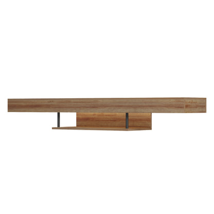 Wall Hanging Tv Stand With Led Savor Hm18381.01 Melamine In Oak 150x29.5x22hcm
