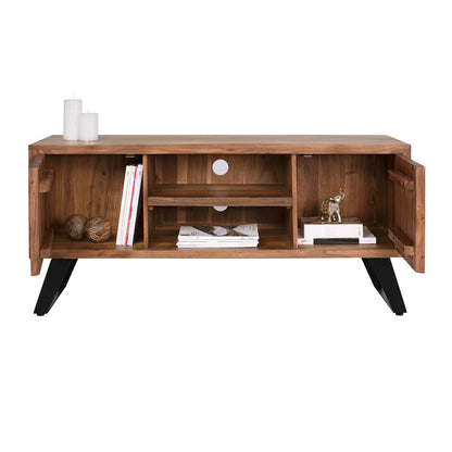 Tv Furniture Hm8177 Fansi From Acacia Solid Wood Natural 135x43x61.5