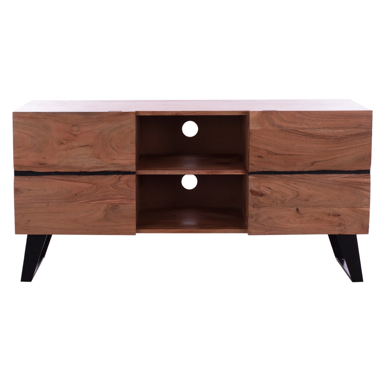 Tv Furniture Hm8174.11 Alicia Solid Acacia Wood Natural 160x43x66 Cm.