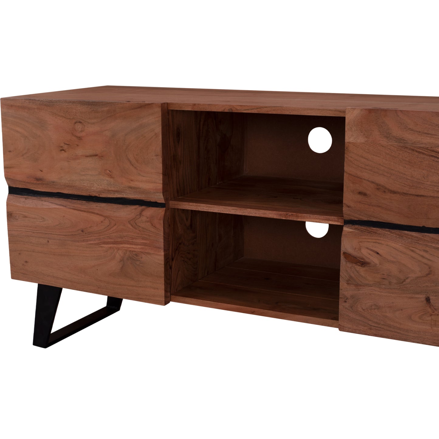 Tv Furniture Hm8174.11 Alicia Solid Acacia Wood Natural 160x43x66 Cm.