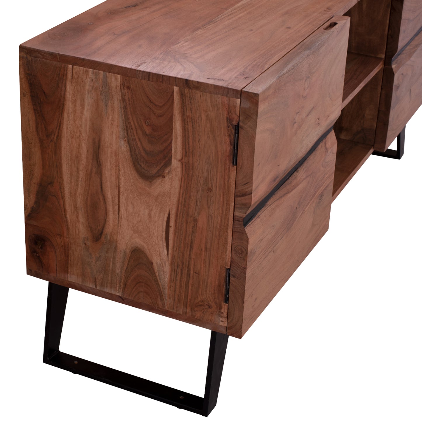 Tv Furniture Hm8174.11 Alicia Solid Acacia Wood Natural 160x43x66 Cm.