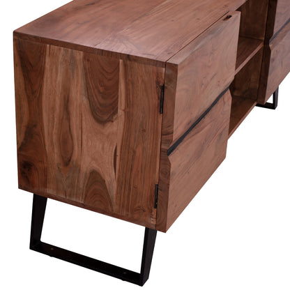 Tv Furniture Hm8174.11 Alicia Solid Acacia Wood Natural 160x43x66 Cm.