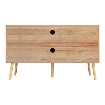 Tv Stand Melamine Colm Rattan Doors Hm9223.11 Natural Color 120x39x56,5hcm.
