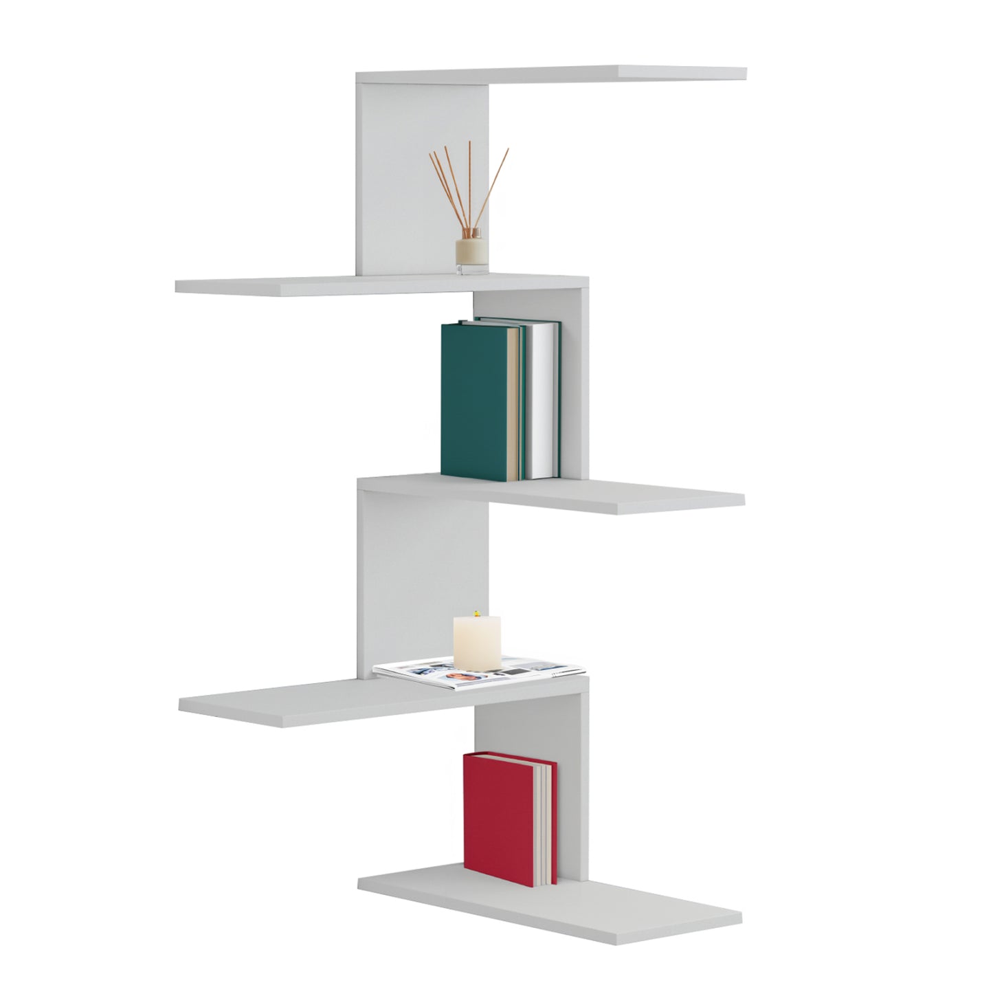Wall Shelves Rory Hm8931.11 Melamine In White 22x51,5x109hcm.