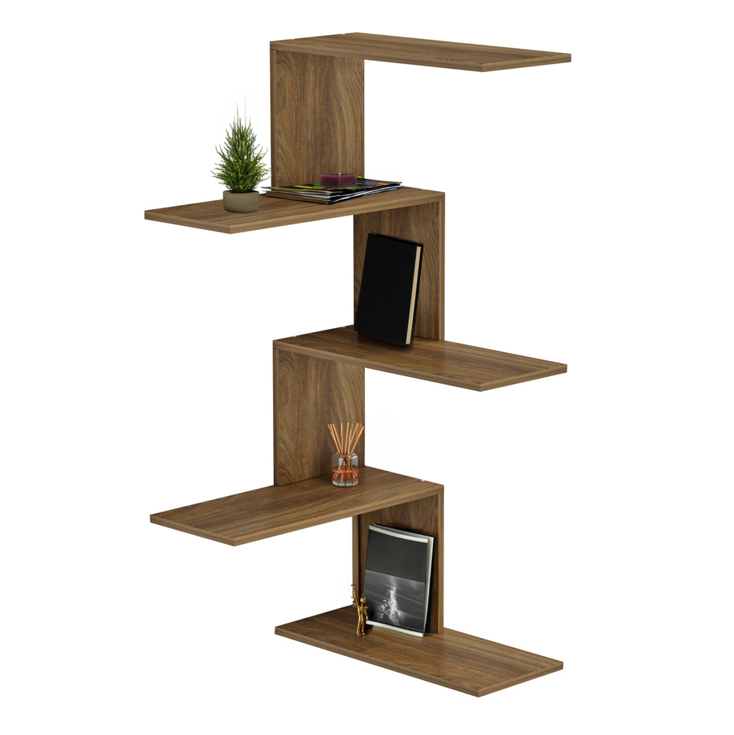Wall Shelves Rory Hm8931.12 Melamine In Natural 22x51,5x109hcm.