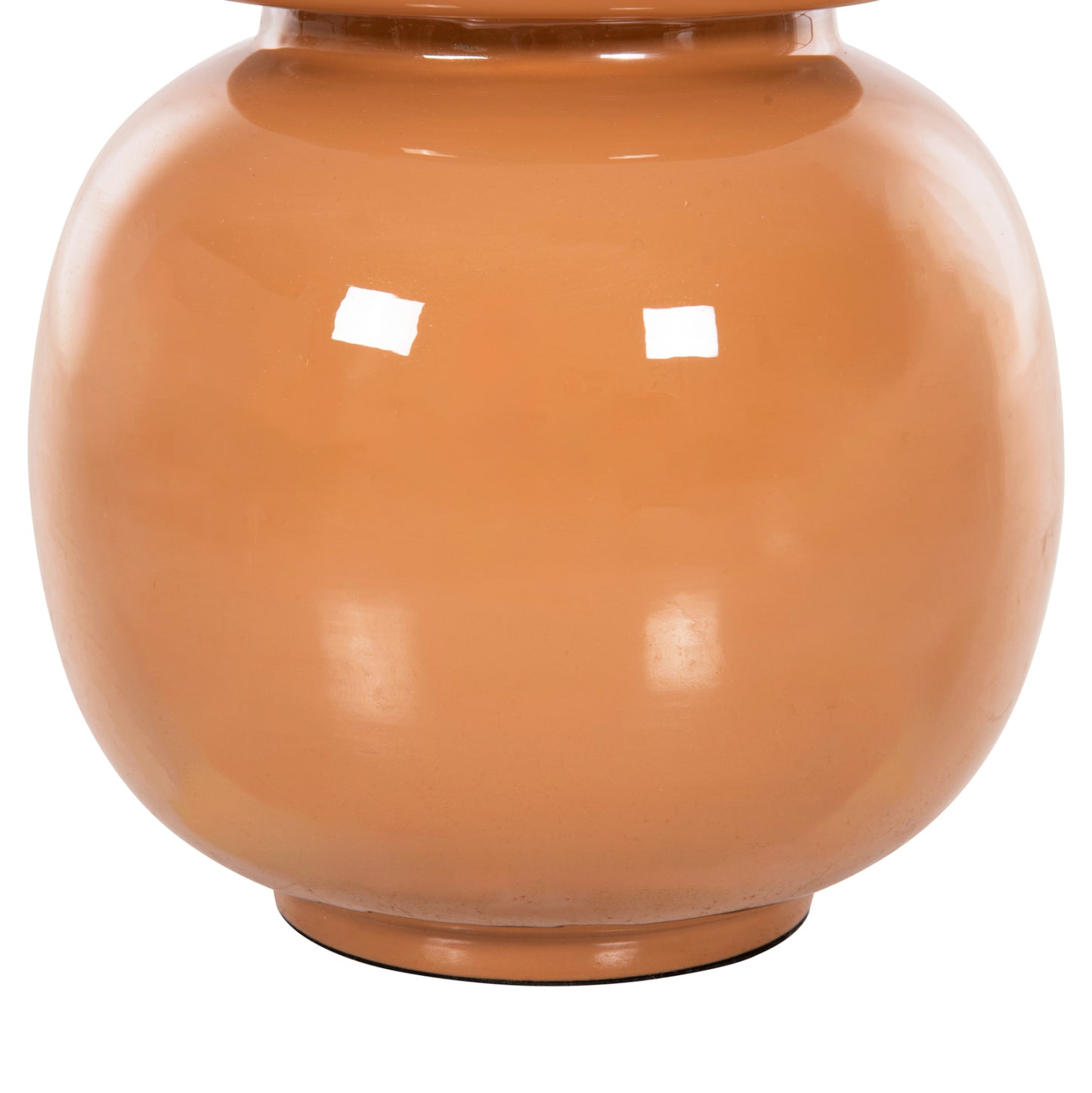 Table Vase Lingon Hm4233.09 Metal In Salmon-gold Φ21x37,5hcm.