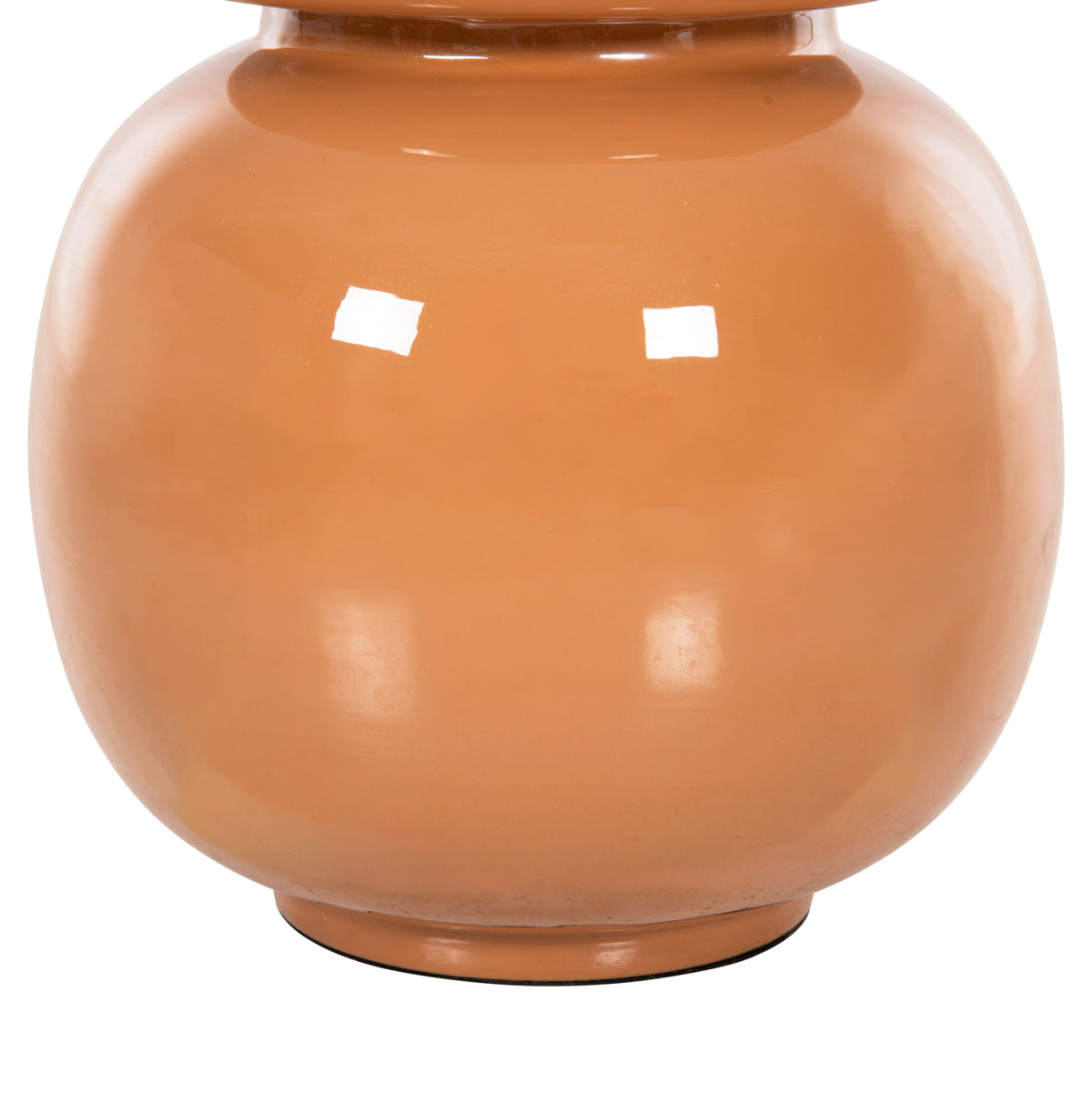 Table Vase Lingon Hm4233.09 Metal In Salmon-gold Φ21x37,5hcm.