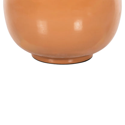 Table Vase Lingon Hm4233.09 Metal In Salmon-gold Φ21x37,5hcm.