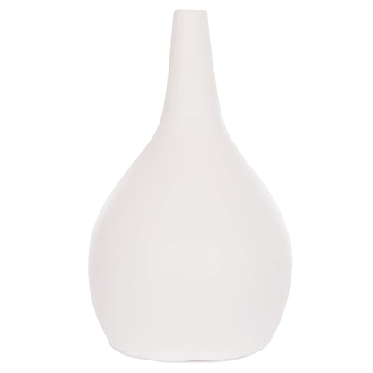Table Decorative Vase Deni Hm4663.02l Fiber Cement In White--Φ26x39hcm