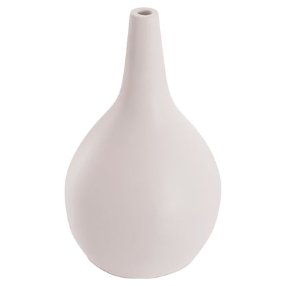 Table Decorative Vase Deni Hm4663.02l Fiber Cement In White--Φ26x39hcm