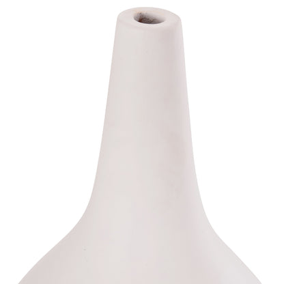 Table Decorative Vase Deni Hm4663.02l Fiber Cement In White--Φ26x39hcm
