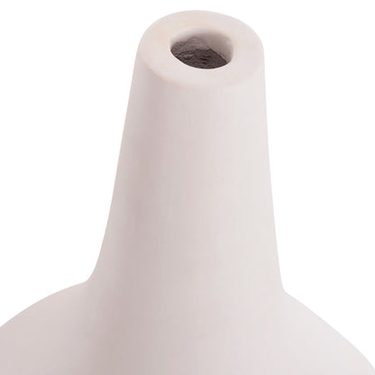 Table Decorative Vase Deni Hm4663.02l Fiber Cement In White--Φ26x39hcm