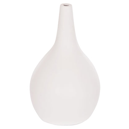 Table Decorative Vase Deni Hm4663.02l Fiber Cement In White--Φ26x39hcm