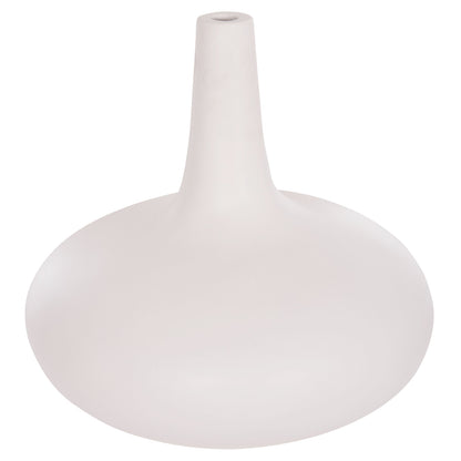 Table Decorative Vase Deni Hm4663.02m Fiber Cement In White--Φ30x29.5hcm